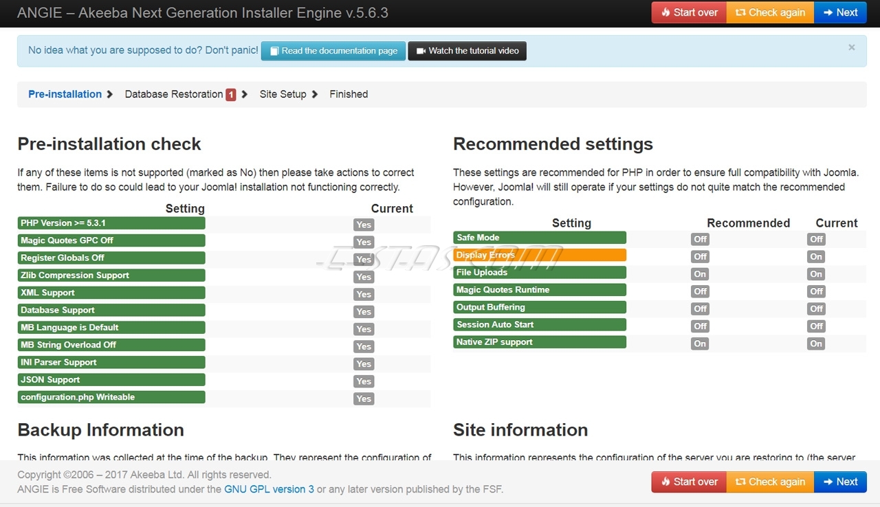 Akeeba Backup: Восстановление поврежденного сайта из резервной копии. Akeeba Backup: Восстановление поврежденного сайта из резервной копии.